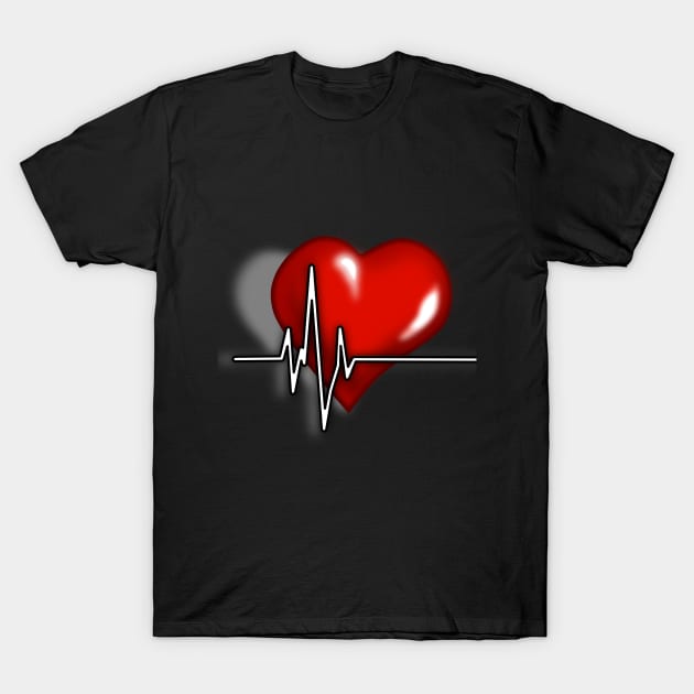 Heartbeat T-Shirt by momo1978